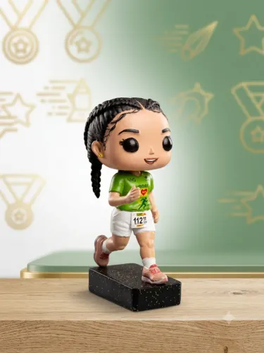 Boneco Estilo Funko Pop Personalizado Corredor / Maratonista - Miniatura 3D Exclusiva