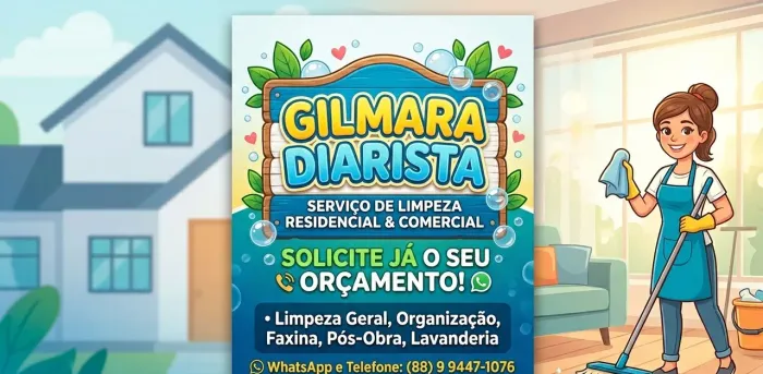 DIARISTA EM FORTALEZA E REGIÃO METROPOLITANA