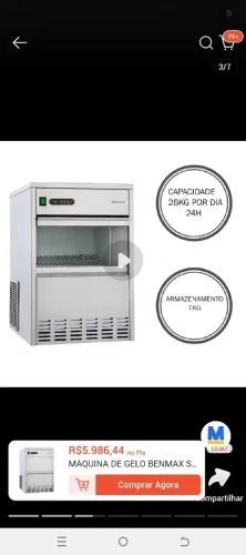 Maquininha de fazer gelo