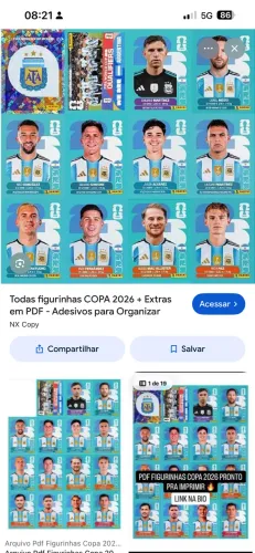 Vende figurinhas da copa 2026 por R$ 1.00 a unidade
