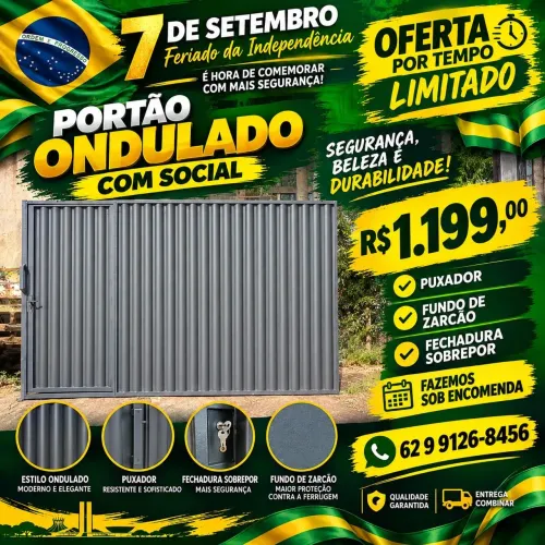 Portão ondulado R$1.199