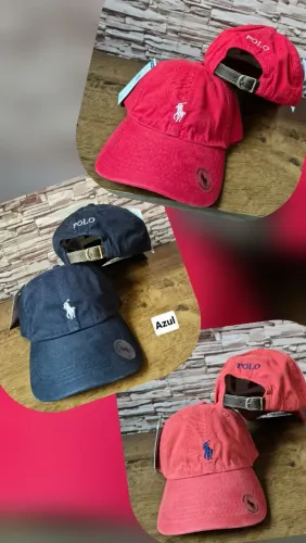 Bonés com regulagem de couro 65,00 cada 