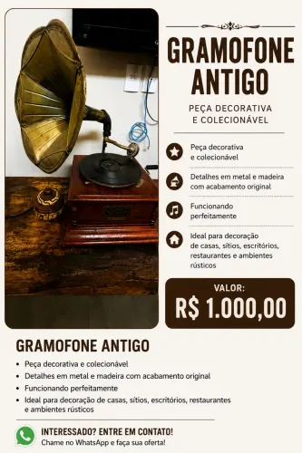Gramafone/som antigo