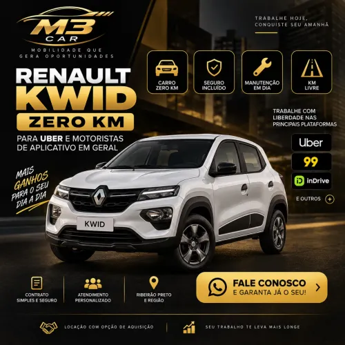 RENAULT KWID ZERO KM PARA ALG UBER/99