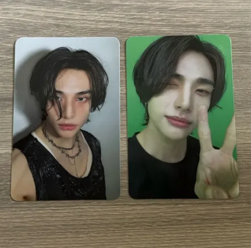 2 cards Hyunjin Stray Kids ATE K-pop kpop k pop twice jyp (leia a descrição!)