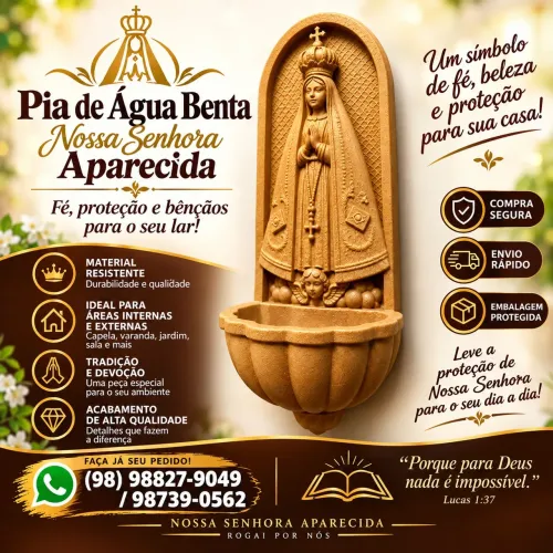 Pia de água benta nossa senhora