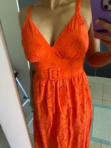 Vestido laranja P 