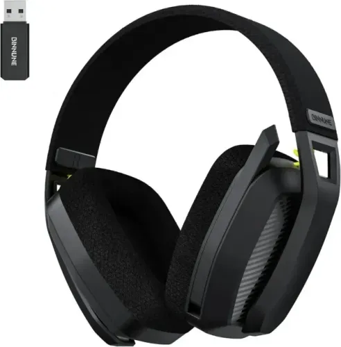 Headset Binnune BW06 Sem Fio 2.4GHz/Bluetooth 5.3, 80h de Bateria, Preto | NOVO LACRADO