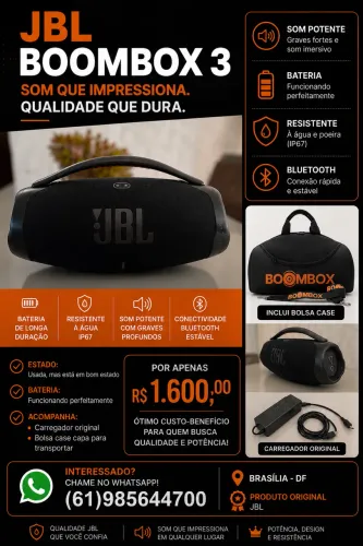 JBL Boombox 3 Original - R$ 1.600