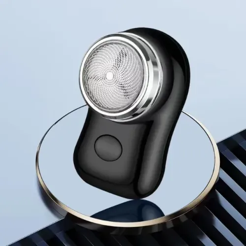 Mini barbeador elétrico USB masculino tamanho de bolso à prova d'água lavável portátil