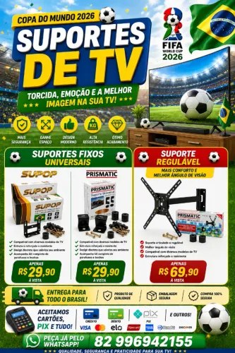 SUPORTE DE TV FIXO E SUPORTE DE TV ARTICULADO