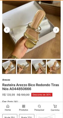 Rasteirinha Arezzo 