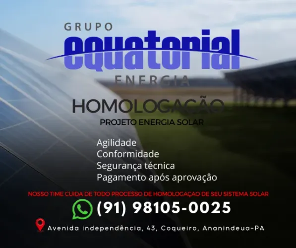 Projeto e Homologação de sistema energia solar