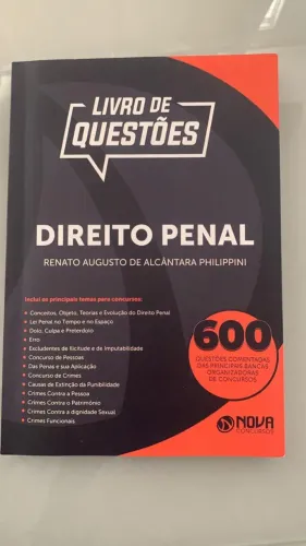Livro 600 Questões Comentadas de Direito Penal para Concursos da editora Nova Concursos 