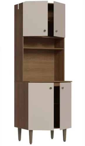 Armário De Cozinha(Crema Gourmet Madesa 235Cm