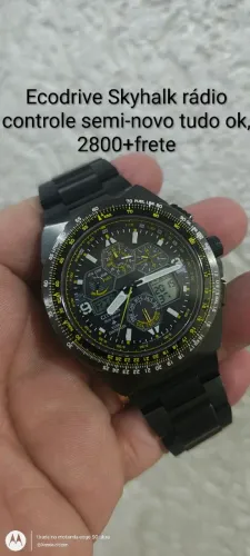 Relógio citizen Skyhalk rádio controle semi-novo tudo ok