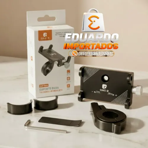 Suporte Celular para Bicicleta ou Moto, Reforçado liga de Alumínio Ajustável