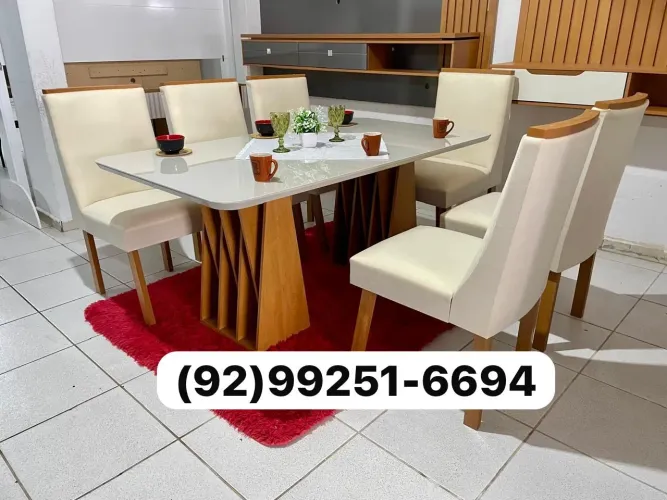 mesa de 6 lugares a pronta entrega