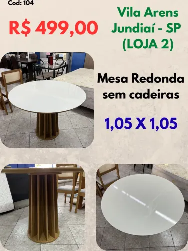 Mesa redonda sem cadeiras