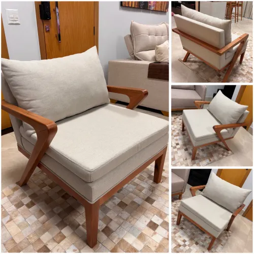 Vendo poltrona Zeus nova no linho