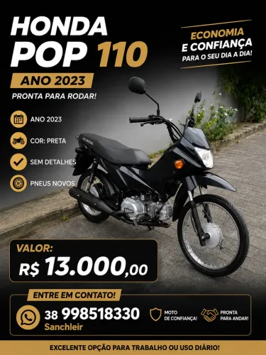 Vendo pop 110 ano 2023
