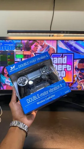 Controle Sem Fio PS4, PC e Smart TV | Redfin | Bluetooth | Touchpad | Vibração | Novo