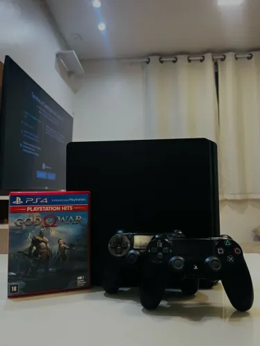 Ps4 Slim 500GB + 1 Controle Original + Jogos