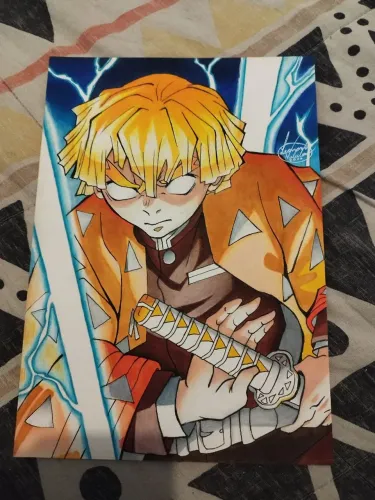 Desenho realista personagem Zenitsu