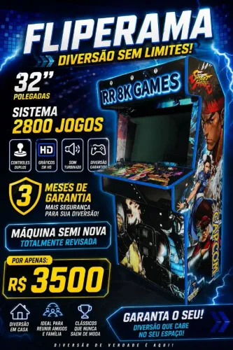 Fliperama 32 polegadas semi novo 