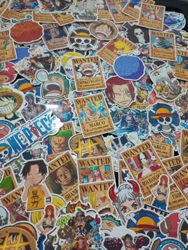 Kit 10 adesivos One Piece - Mugiwara Luffy Zoro Sanji Akuma no Mi Strawhat - NerdDog Store