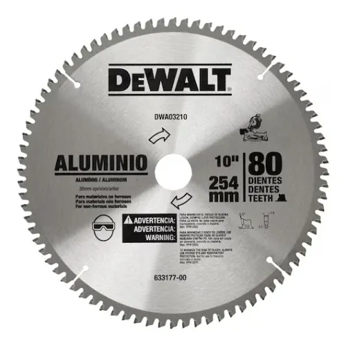 Lâmina para Serra Esquadria e Bancada Linha DWA 10" - 80D-Dewalt