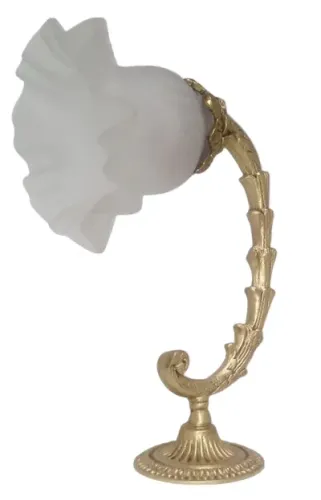abajur curvado barroco em bronze