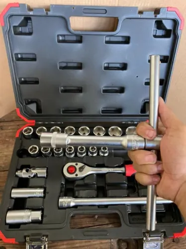 Jogo De Soquetes Sextavados Com Encaixe 1/2 Pol. 24 Peças Gedore