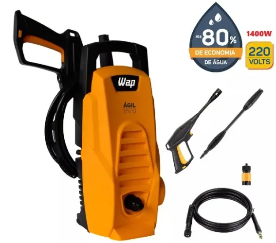 Lavadora De Alta Pressão Wap 1400W 1300psi 300l/h com economia de água - 220V - Promoção