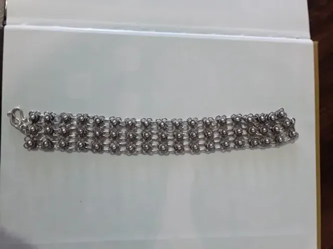 Pulseira de Prata Bali com Três Fileiras