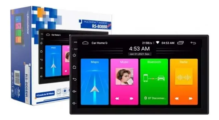 Multimídia Roadstar Rs-808br Plus 7 Full Touch E Android