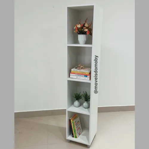 Estante de 4 Prateleiras - Decorativa e Funcional mdf com rodízios