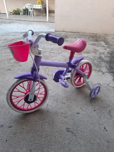 BICICLETA ARO 12 NATHOR LILÁS E ROSA