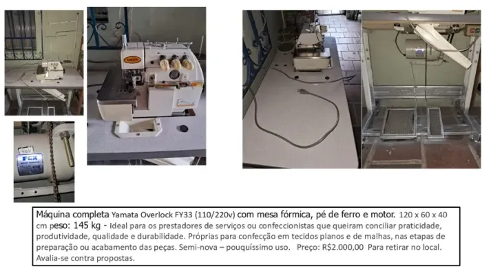 Máquina Overloque Yamata