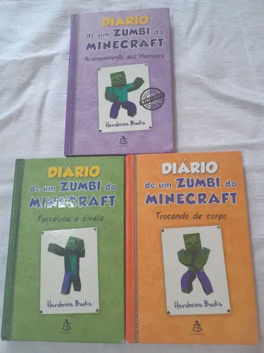Diário de um zumbi do minecraft 3 livros