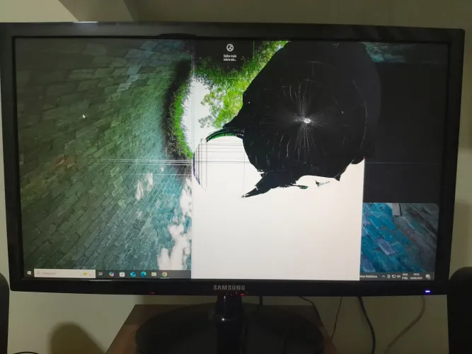 Monitor Samsung com defeito na tela