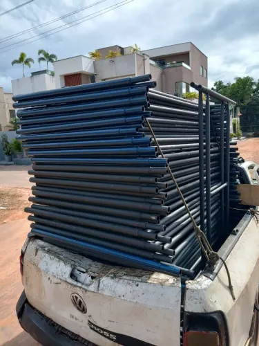 Andaimes tubulares para construção