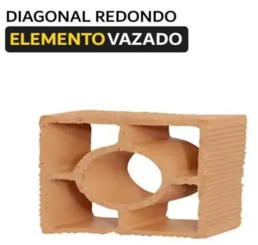 Tijolo Vazado Diagonal Redondo Martins 100 un novos
