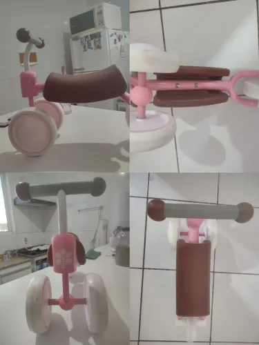 Bicicleta de equilíbrio Infantil Rosa - Primeiros Passos