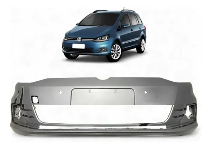 Parachoque Dianteiro Volkswagen Fox 2015 A 2019 Original - Prata
