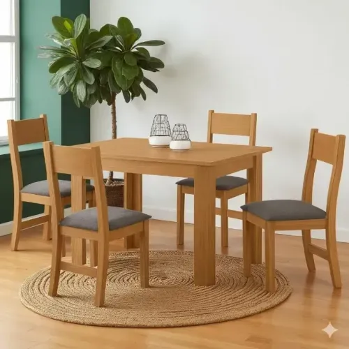 Conjunto mesa de jantar 4 Cadeiras grafite (dividimos em ate 10x sem juros)