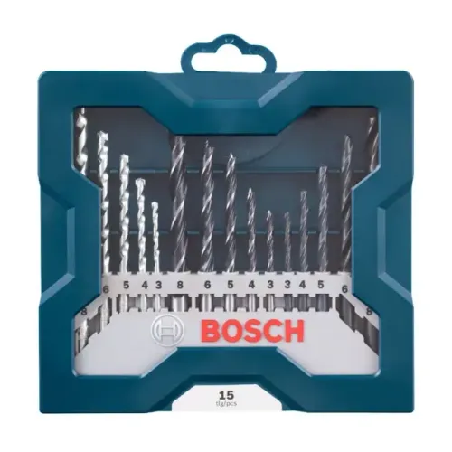 JOGO BROCAS MINI X-LINE COM 15 PÇS P/PERFURAR BOSCH