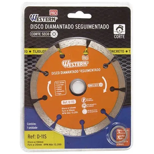 Disco Diamantado Seguimentado 110mm Western D-11s