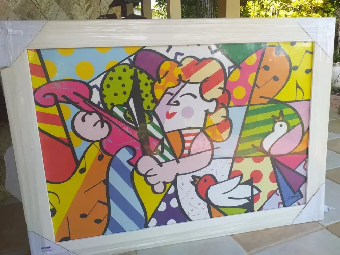 Quadro Decorativo Romero  Britto - 74 x 104 cm 