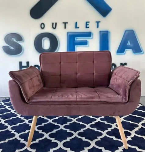 Paga na entrega!!! Namoradeira Opalla luxo 2 lugares em veludo